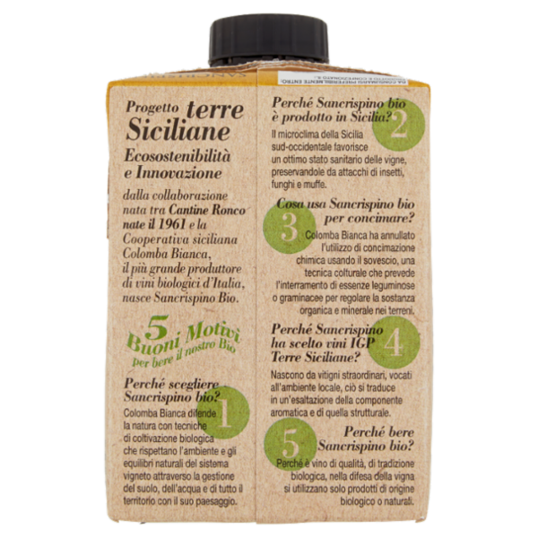 San Crispino Bio Terre Siciliane IGP Catarratto-Inzolia 500 ml