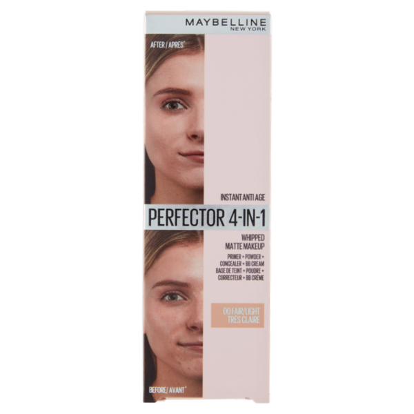 Maybelline New York Fondotinta Perfezionante Instant Perfector, 4 Prodotti in 1, Fair Light, 30 ml