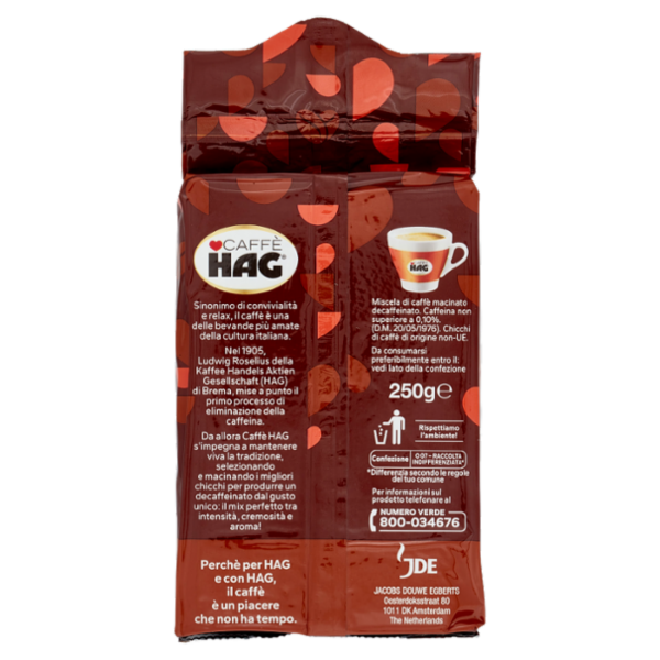 Caffè HAG Classico macinato Decaffeinato 250 g
