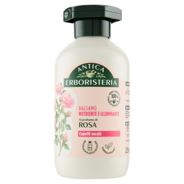 Antica Erboristeria Balsamo Nutriente e Illuminante al profumo di Rosa Capelli secchi 225 ml
