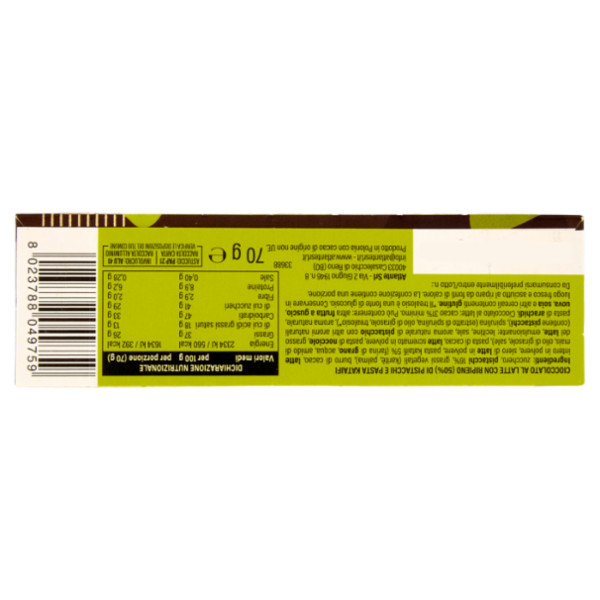 Dubai Style Chocolate Cioccolato al Latte con Ripieno di Pistacchi e Pasta Kataifi 70 g