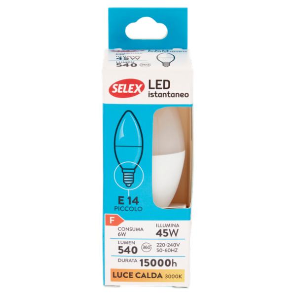 Selex Lampadina Led SMD Mini Oliva E14 6W