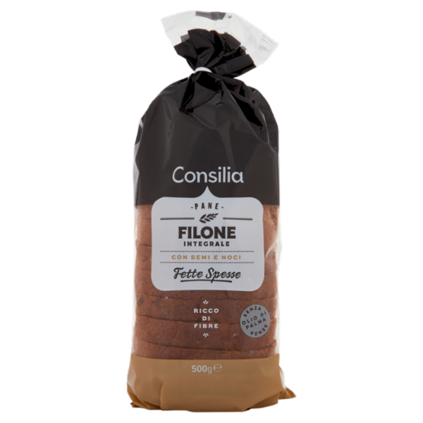 Consilia Pane Filone Integrale con Semi e Noci a Fette 500 g