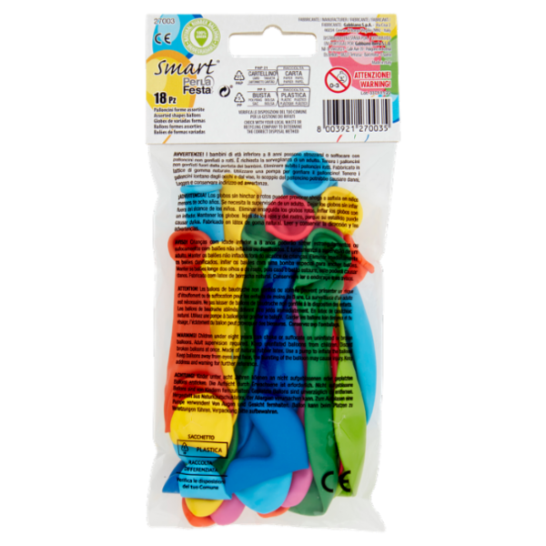 Smart PerLa Festa Palloncini Forme Assortite 18 pz