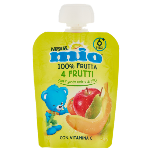 NESTLÉ MIO Merenda da spremere 4 Frutti da 6 mesi pouch 90 g