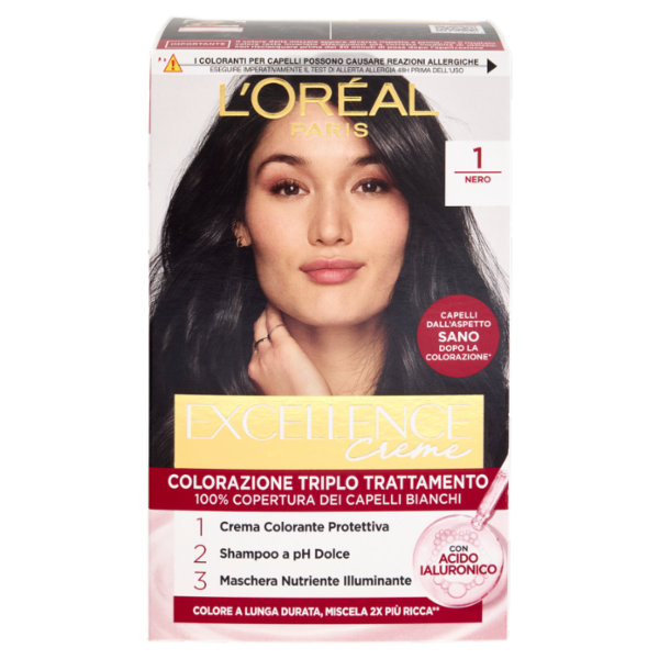 L'Oréal Paris Excellence Creme Colorazione Triplo Trattamento 1 Nero