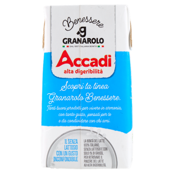 Granarolo Benessere Accadì Senza Lattosio 1% di Grassi 500 ml