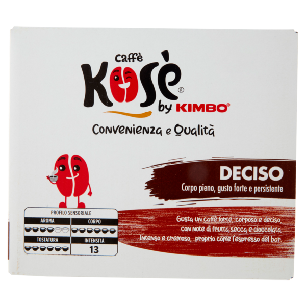 caffè Kosè Cialde Compostabili* Deciso 50 x 7,3 g