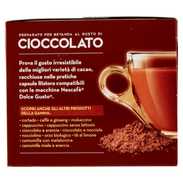 ristora Cioccolato Capsule Compatibili con Macchin Nescafè Dolce Gusto 10 x 18 g
