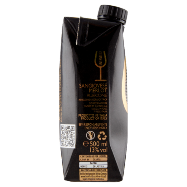 Tavernello Sangiovese & Merlot Black Gold Rubicone IGT 500 ml