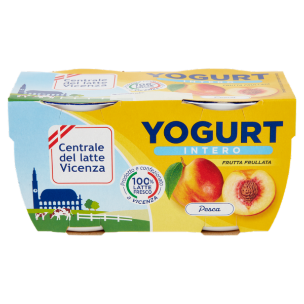 Centrale del latte Vicenza Yogurt Intero Frutta Frullata Pesca 2 x 125 g