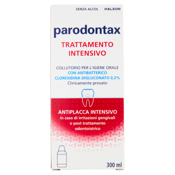 Parodontax Collutorio Clorexidina Trattamento Intensivo, Azione antibatterica e antiplacca 300 ml