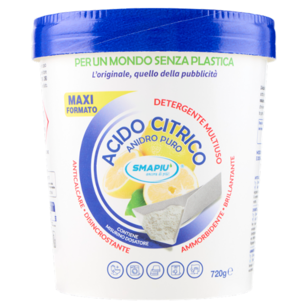 Smapiù Acido Citrico Anidro Puro 720 g