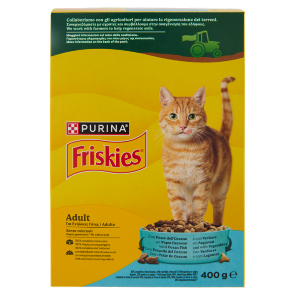 PURINA FRISKIES Adult Pesce dell'Oceano e con Verdure 400g