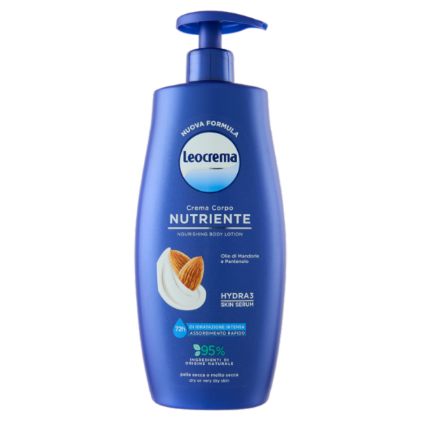 Leocrema Crema Corpo Nutriente Olio di Mandorle e Pantenolo 500 ml