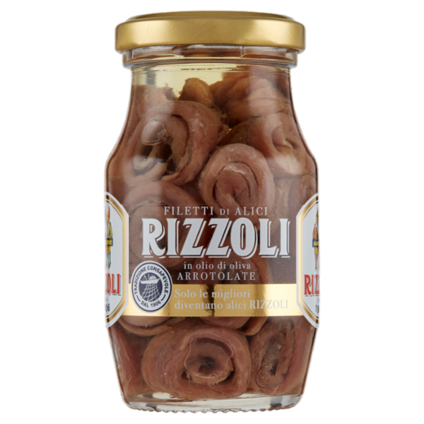 Rizzoli Filetti di Alici in olio di oliva Arrotolate 150 g