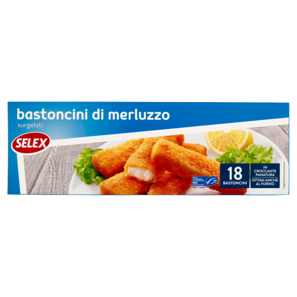 Selex Bastoncini di Merluzzo in Croccante Panatura Surgelati 18x25 g