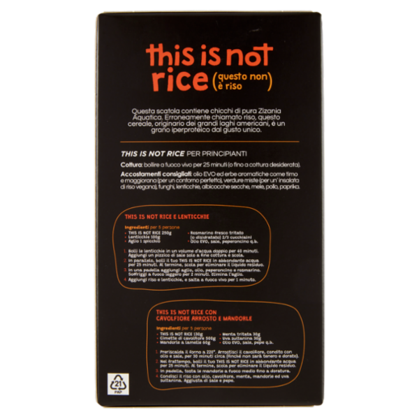Rebel grains this is not rice pura Zizania Aquatica 250 g