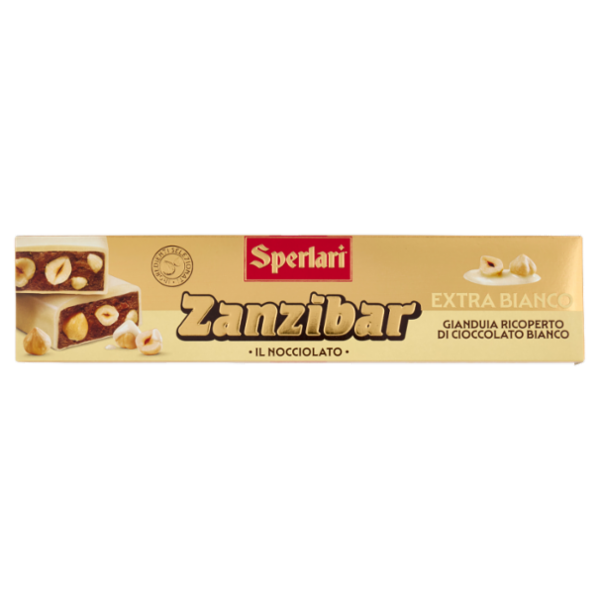 Sperlari Zanzibar il Nocciolato Extra Bianco Gianduia Ricoperto di Cioccolato Bianco 250 g