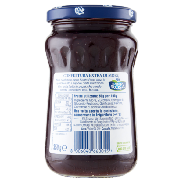 Santa Rosa Confettura More di rovo 350 g