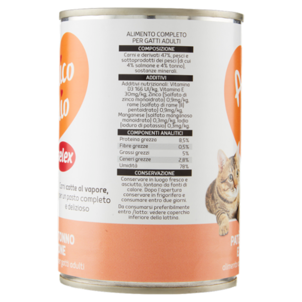 Selex Amico Mio Paté per Gatto con Tonno e Salmone 400 g