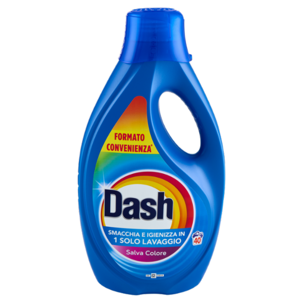 Dash Detersivo Liquido Lavatrice, Salva Colore, 40 Lavaggi 1800 ml