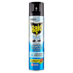 Raid Mosche e Zanzare Plus, Acqua Base Technology, 400 Ml