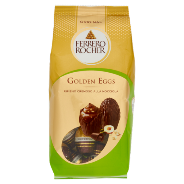 Ferrero Rocher Original Golden Eggs Ripieno Cremoso alla Nocciola 126 g
