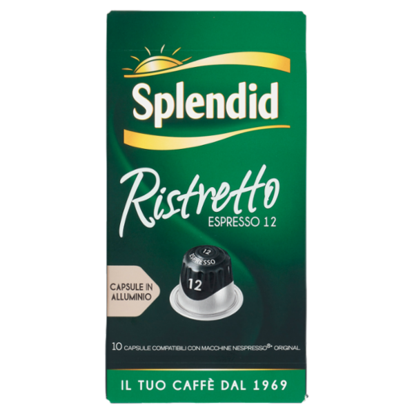 Splendid Ristretto 12- 10 Capsule Caffè Compatibili con Macchine Nespresso*® Original 52g