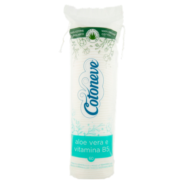 Cotoneve Dischetti Levatrucco aloe vera e vitamina B5 60 pz