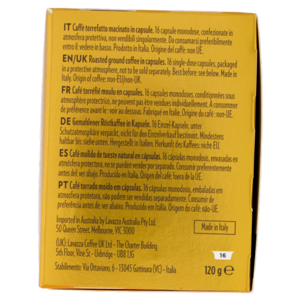 Lavazza A Modo Mio Qualità Oro 16 Capsule 120 g
