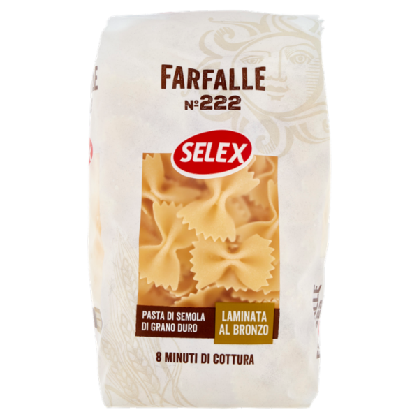 Selex Pasta di Semola Trafilata al Bronzo Farfalle 500 g