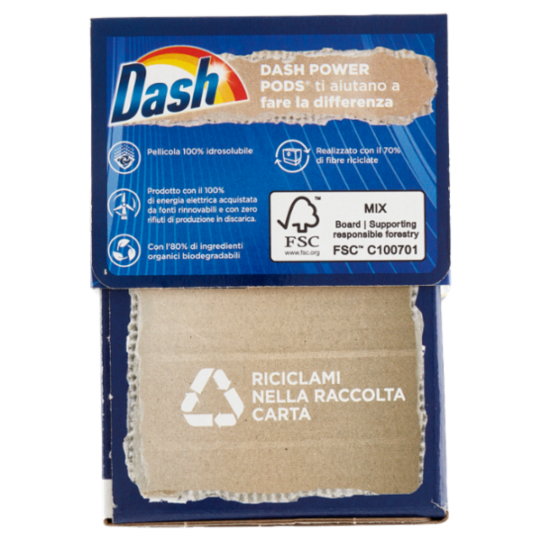 Dash Power Pods Detersivo Lavatrice In Capsule, Azione Extra-Smacchiante, 39 Lavaggi 1002,3 g