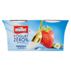 Müller Yogurt Zero% Grassi Fragola In Pezzi 2 x 125 g