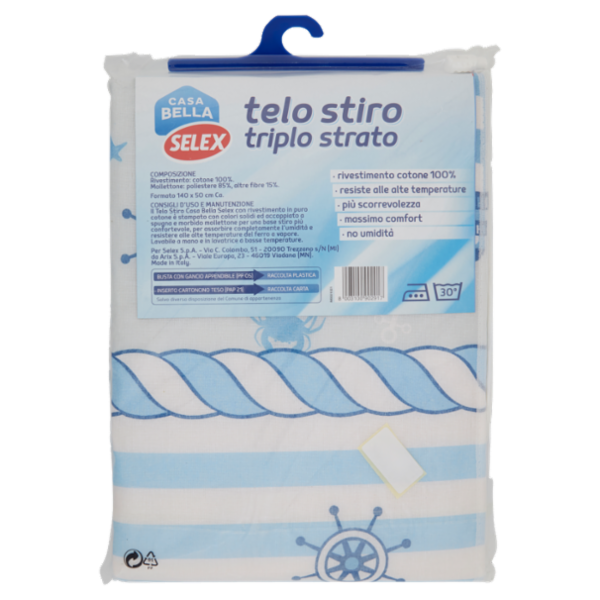 Selex Casa Bella Telo Stiro Triplo Strato 140x50 cm