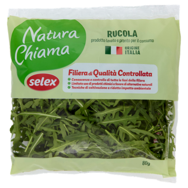 Selex Natura Chiama Rucola Lavata e Pronta per il Consumo 80 g