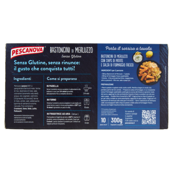 Pescanova Bastoncini di Merluzzo Impanati e surgelati 300 g