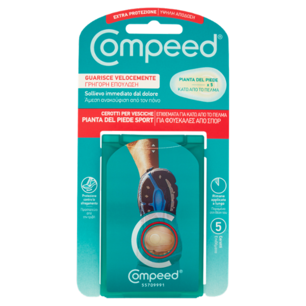 Compeed Cerotti per Vesciche Pianta del Piede Sport 5 pz