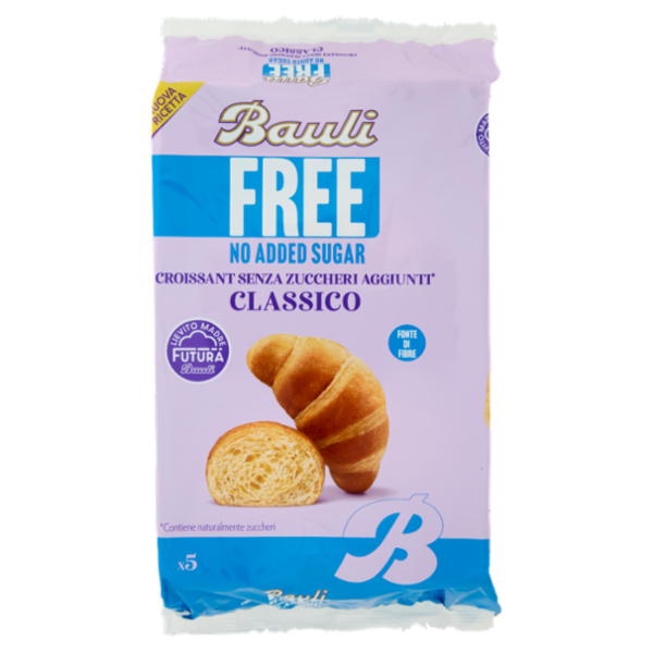 Bauli Free No Added Sugar Croissant Senza Zuccheri Aggiunti* Classico 5 x 37 g