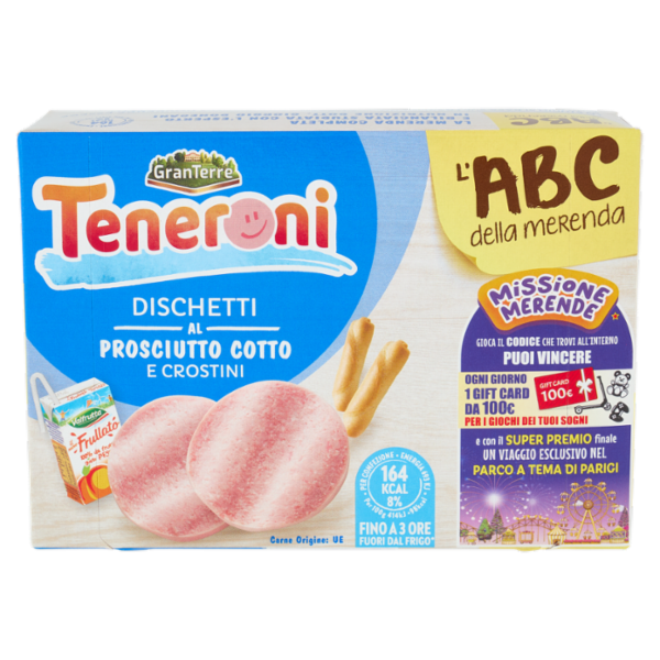 Teneroni l'ABC della merenda Dischetti al Prosciutto Cotto e Crostini