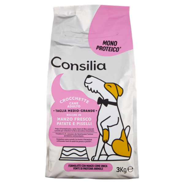 Consilia Cane Crocchette con Manzo Mono Proteico 3 kg