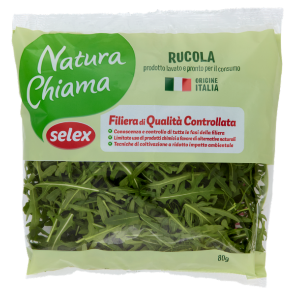 Selex Natura Chiama Rucola Lavata e Pronta per il Consumo 80 g