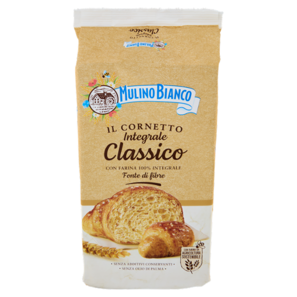 Mulino Bianco Cornetti Integrali Merenda con 100% Farina Integrale 6 pezzi 240g