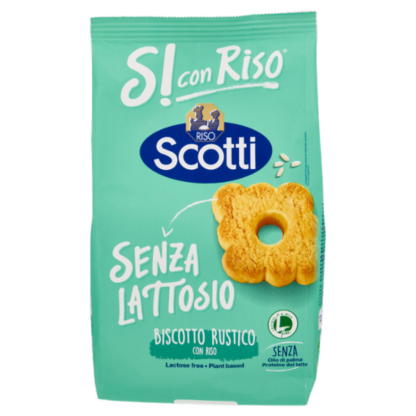 Riso Scotti Si con Riso Senza Lattosio Biscotto Rustico con Riso 350 g