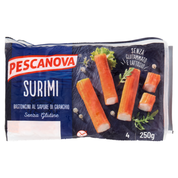 Pescanova Surimi Bastoncini al Sapore di Granchio Senza Glutine surgelati 250 g