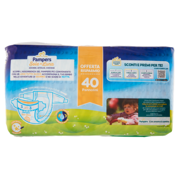 Pampers Sole e Luna 3 Midi 40 pz