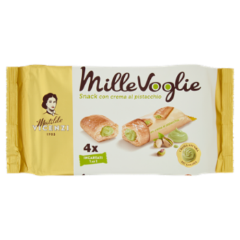 Matilde Vicenzi MilleVoglie Snack Con Crema Al Pistacchio 4 x 25 g