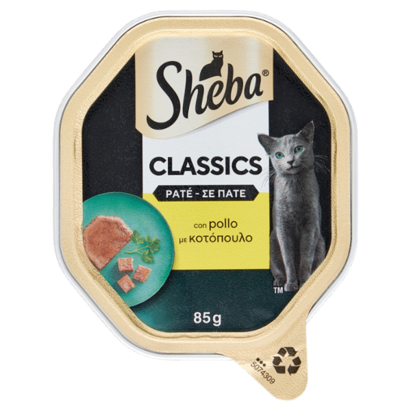 Sheba Paté Classics Cibo Umido Gatto con Pollo 85 g