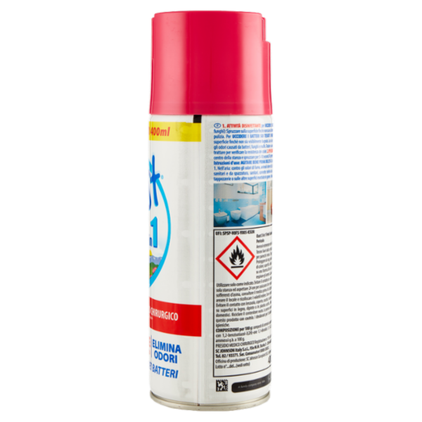 Oust 3 in 1 Spray Disinfettante per Superfici e Tessuti d'Arredo, Fragranza Floreale 400ml