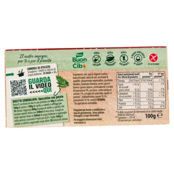 Knorr Saporito Manzo 10 Dadi 100 g